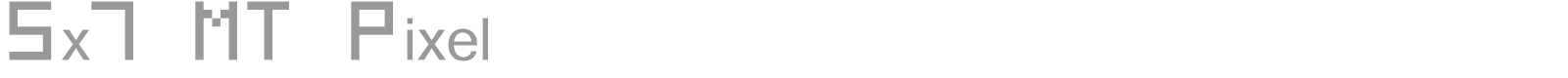 5x7 MT Pixel font preview